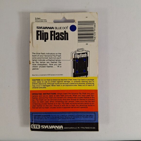 Two Pkgs Vintage Sylvania Flip Flash Blue Dot Quality Bulbs ~ Original Packaging - Picture 3 of 6